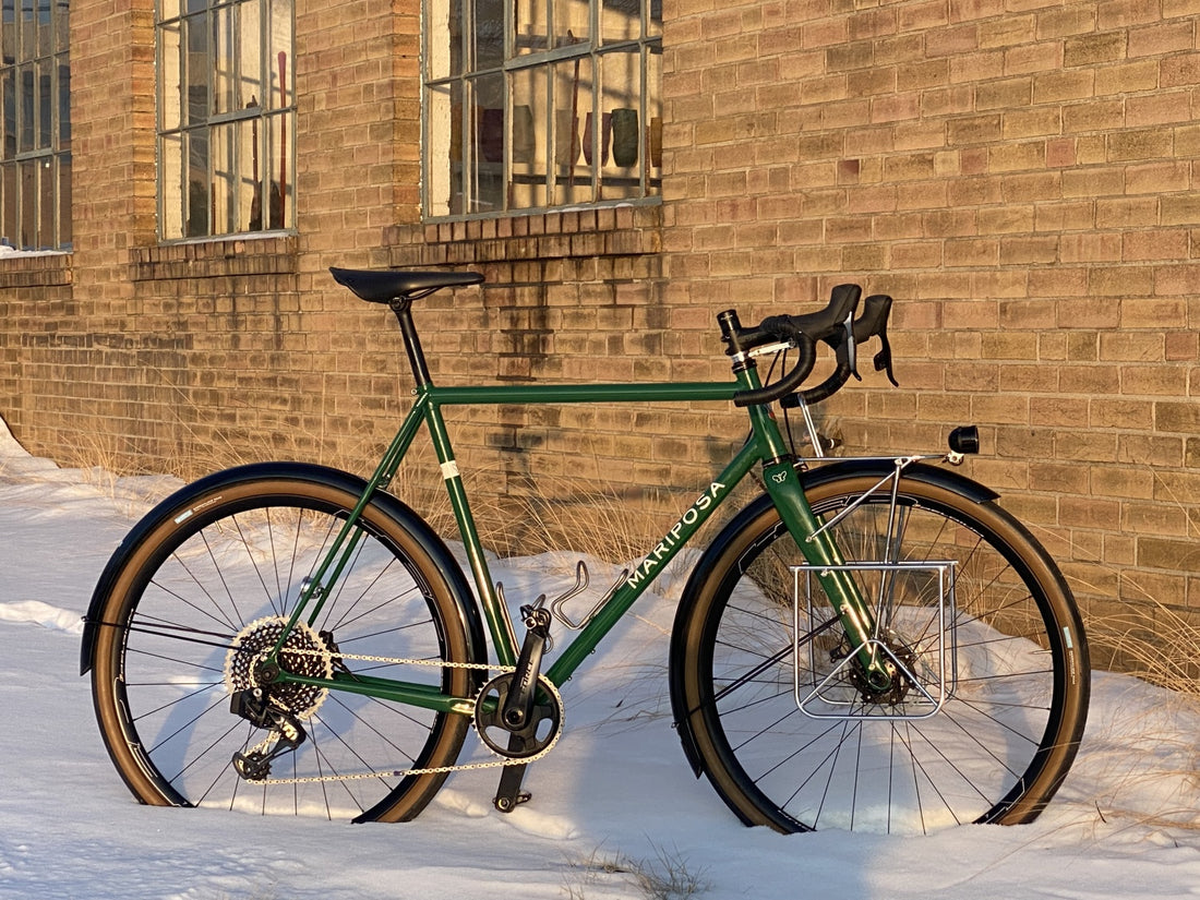 Mariposa Feature: Adventure Bike with a SRAM AXS Mullet Groupset