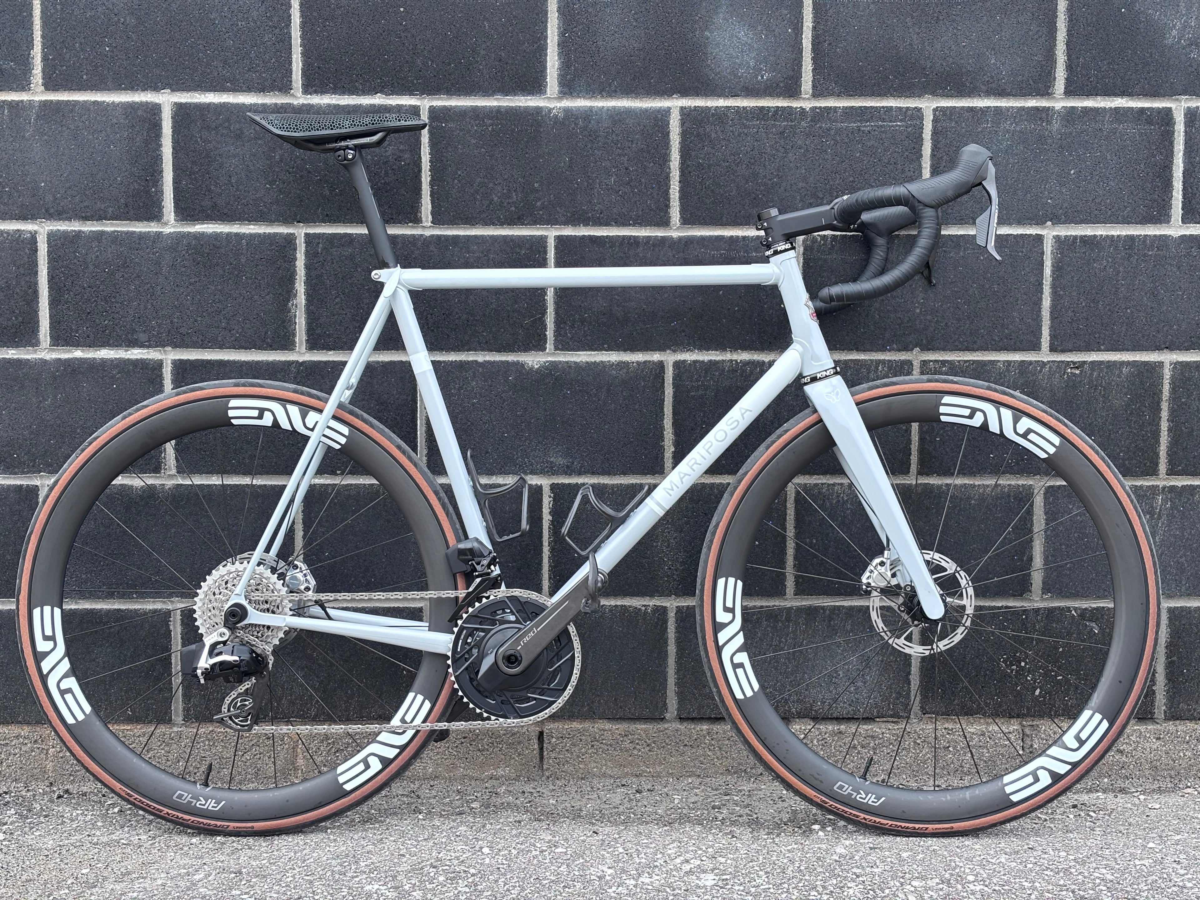 Integrated Mariposa Road Bike outfitted with SRAM and Enve