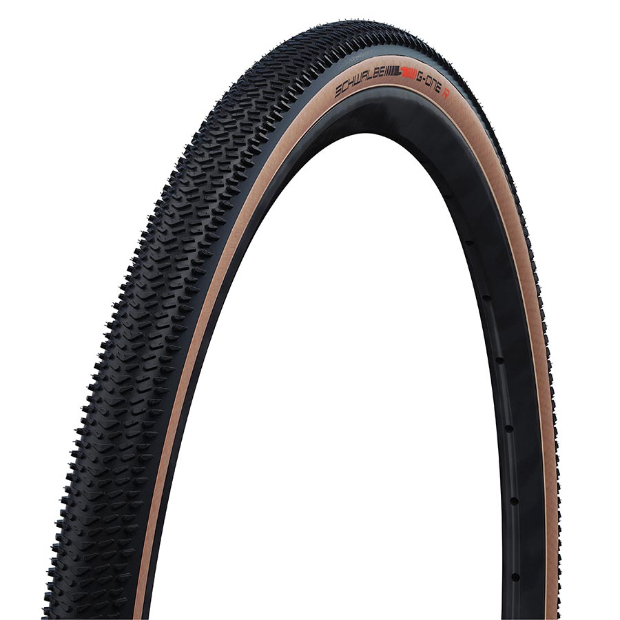Schwalbe, G-One R Pro, Gravel Tire, 700c, Folding, Tubeless Ready, Addix Race, V-Guard, 67TPI, Transparent Sidewall