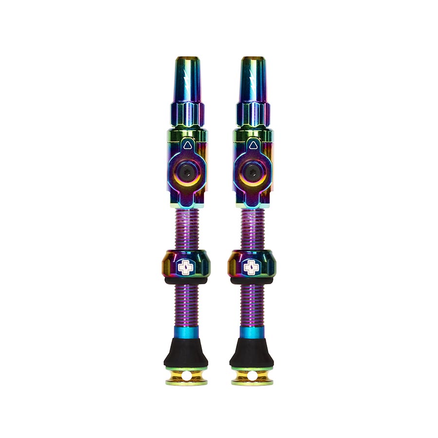 Muc-Off, Big Bore Lite Large, Tubeless Valve, Presta, 45mm, Iridescent, Pair