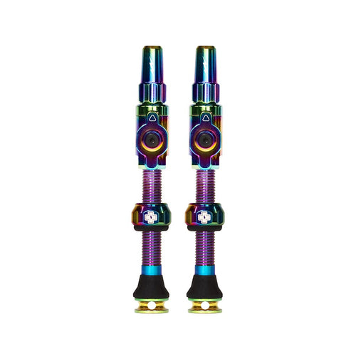 Muc-Off, Big Bore Lite Large, Tubeless Valve, Presta, 45mm, Iridescent, Pair