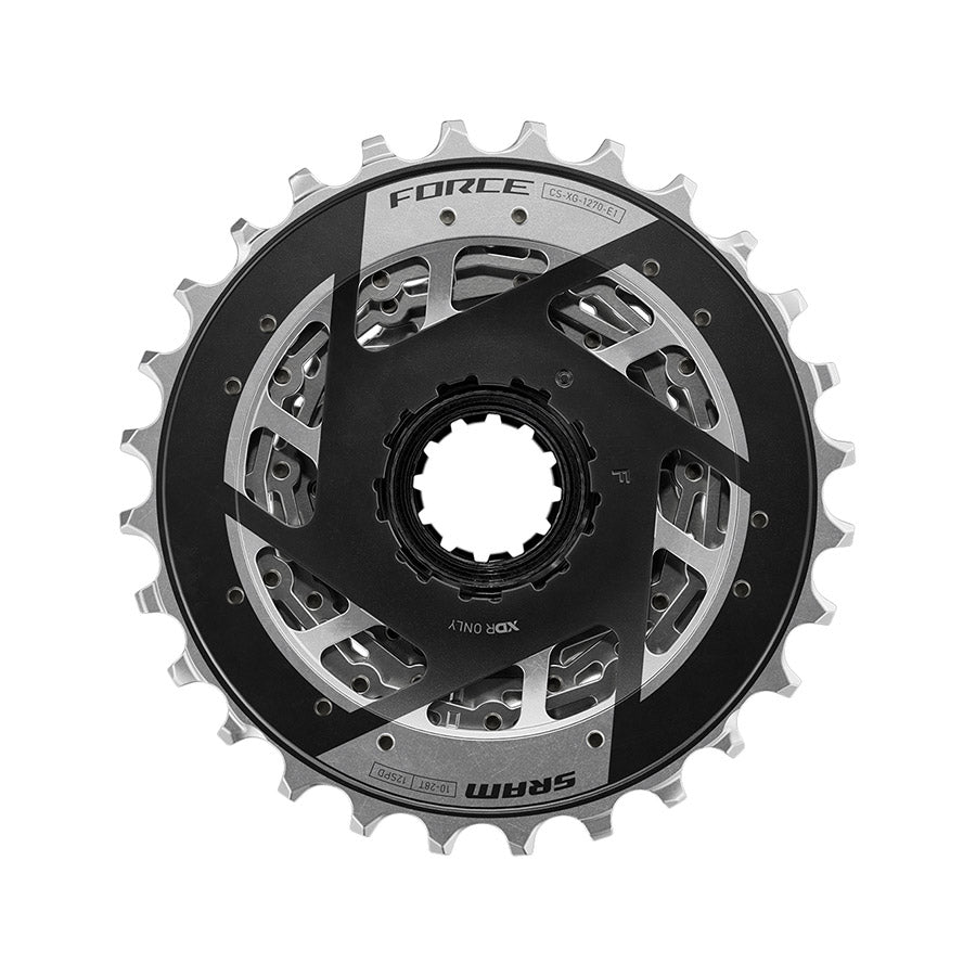 SRAM, XG-1270 E1, Cassette, Silver, Speed: 12, 10-30T, XD-R