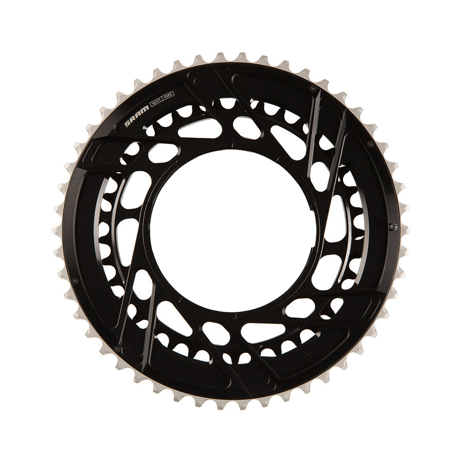 SRAM, Force E1 2x Thread Mount, Chainring, Teeth: 50/37, Speed: 12, BCD: Thread Mount, Black