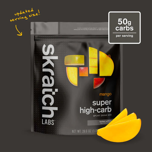 Skratch Labs Super High-Carb Sport Drink Mix, Mango, 840g, 8-Serving Resealable Pouch