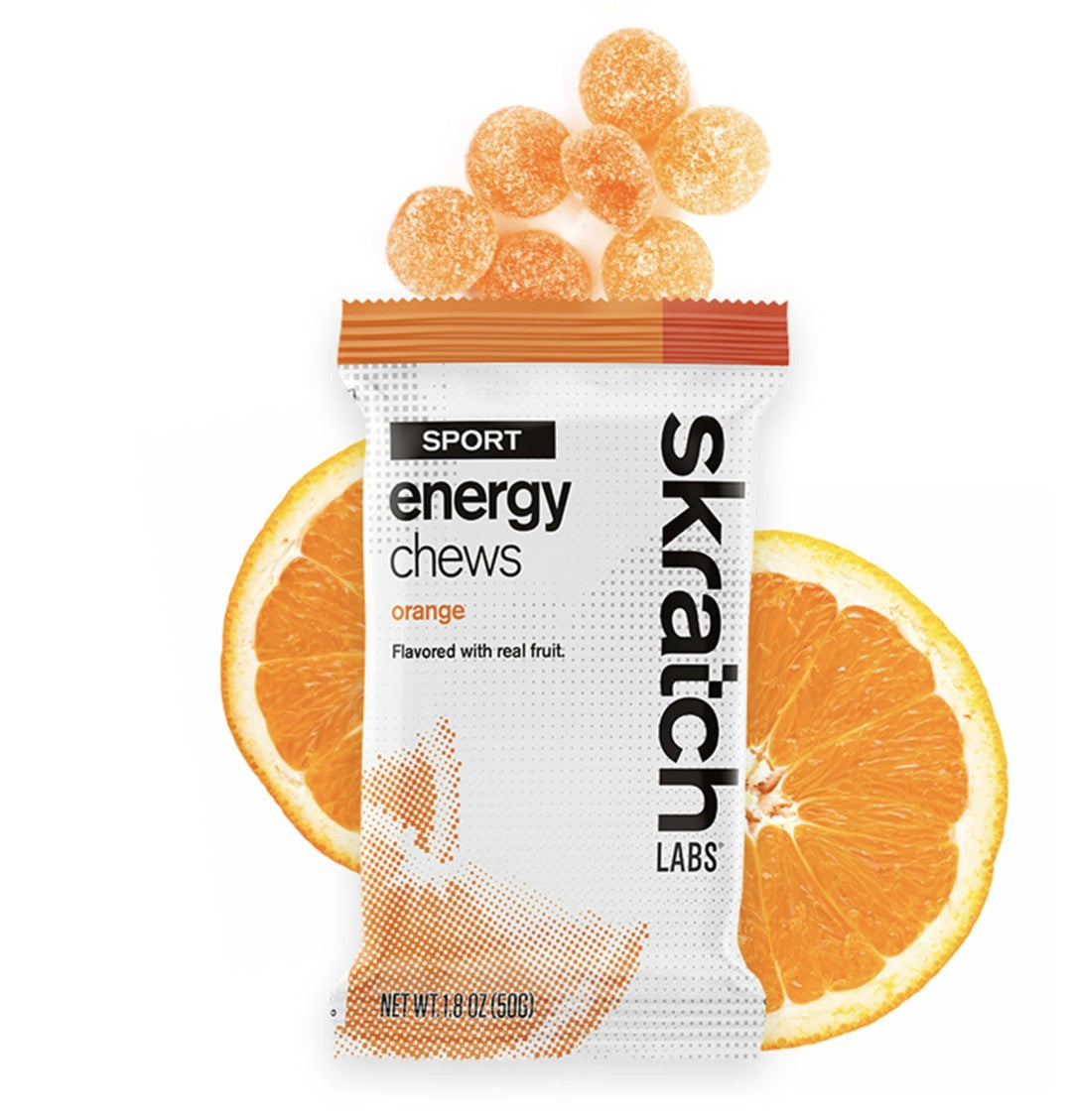 Skratch Labs Sport Energy Chews: Orange Box of 10