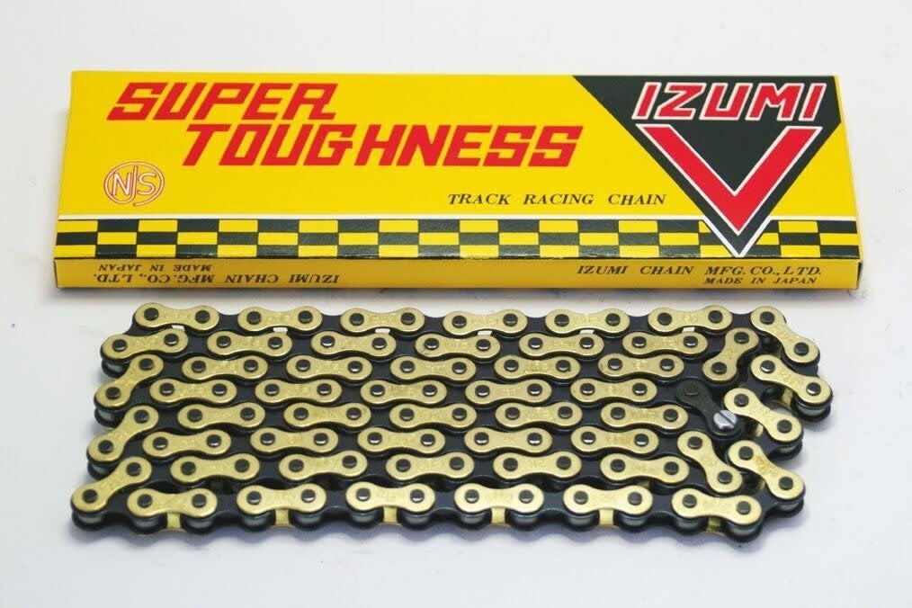 Izumi V Super Toughness 1/8" Chain, Gold/Black. Track, Pista
