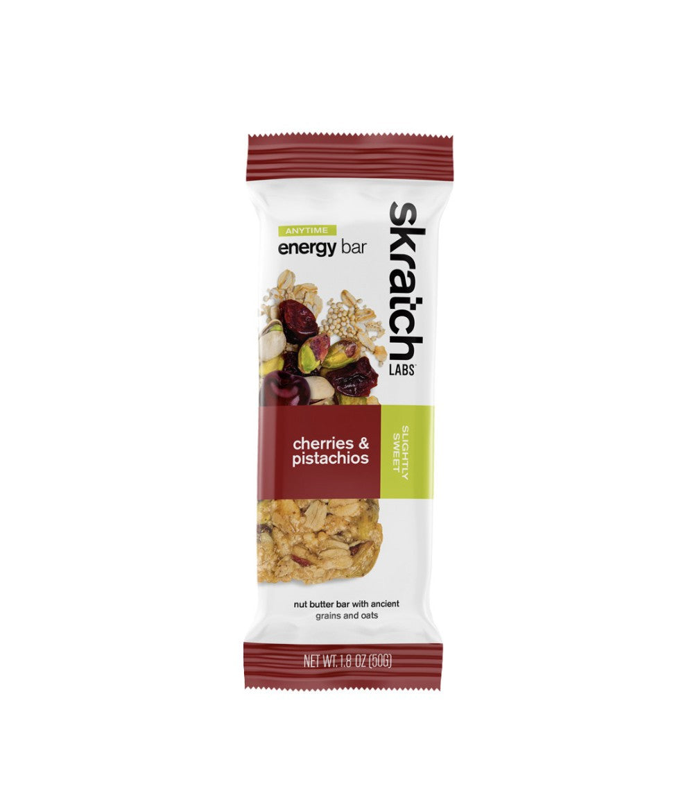 Skratch Labs Anytime Energy Bar: Cherry Pistachio Box of 12