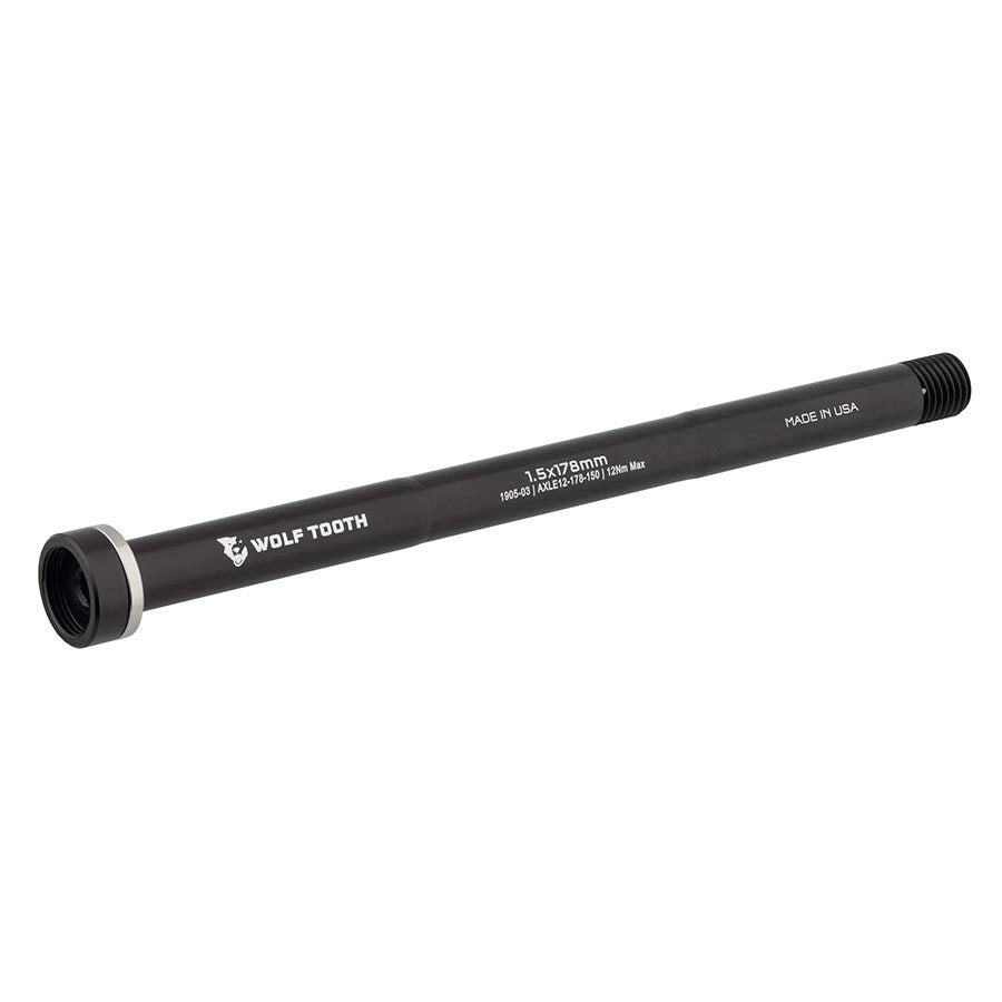 Wolf Tooth components, Wolf Axle (Rear), Thru Axle, Rear, Length: 178mm, Thread Length: 13mm, Thread Pitch: M12x1.50