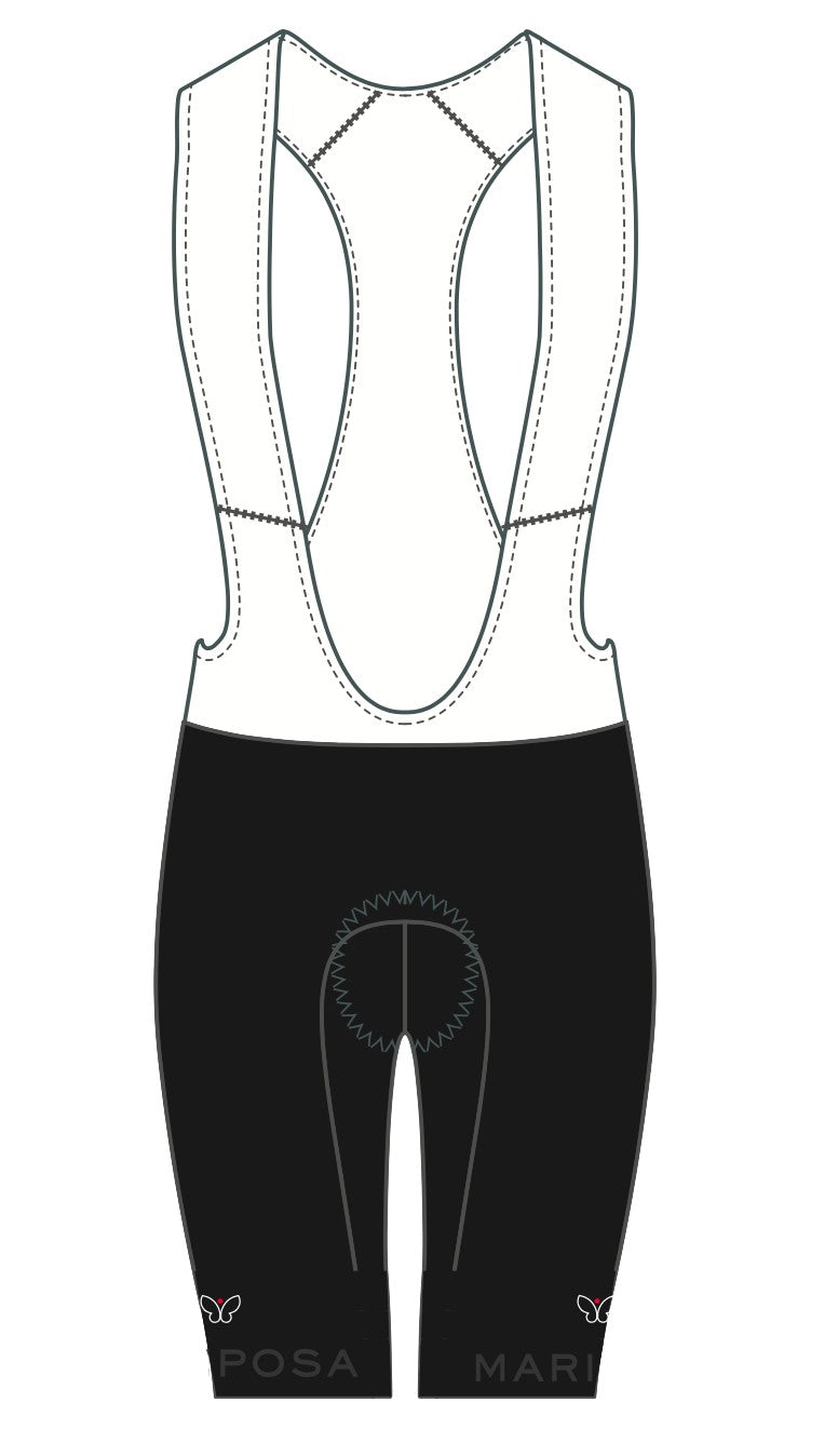 Mariposa Black line bib shorts