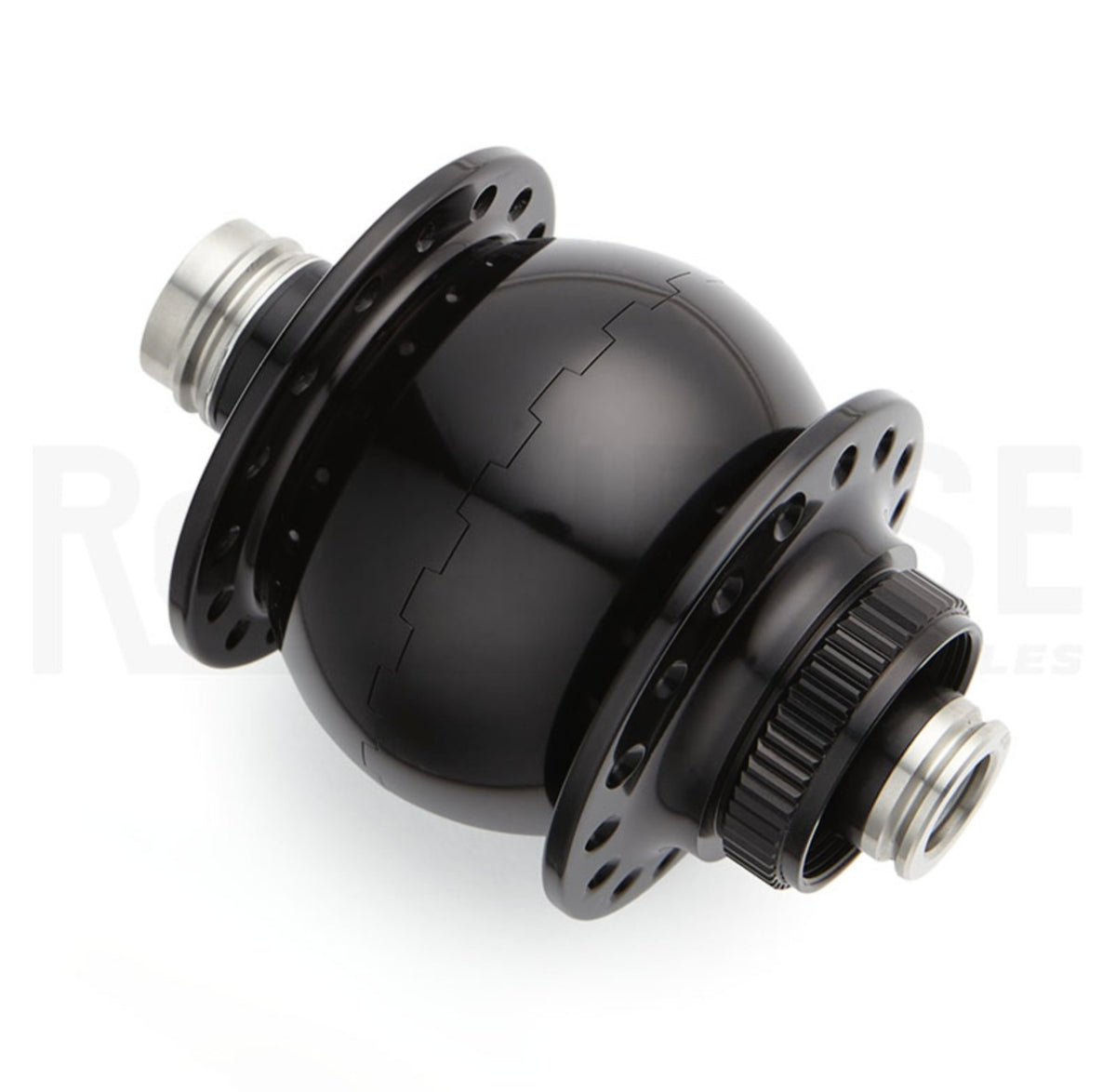 SONdelux Dynamo 12mm Thru-Axle, Centerlock Disc Front Hub, 28H, Black