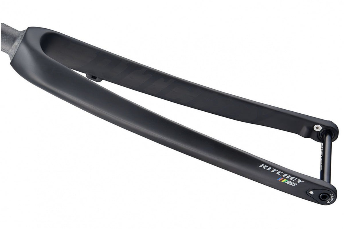 Ritchey WCS Carbon Road Disc Fork - 1-1/8", 46mm Rake, Flat Mount, 12mm Thru x 100mm, Black