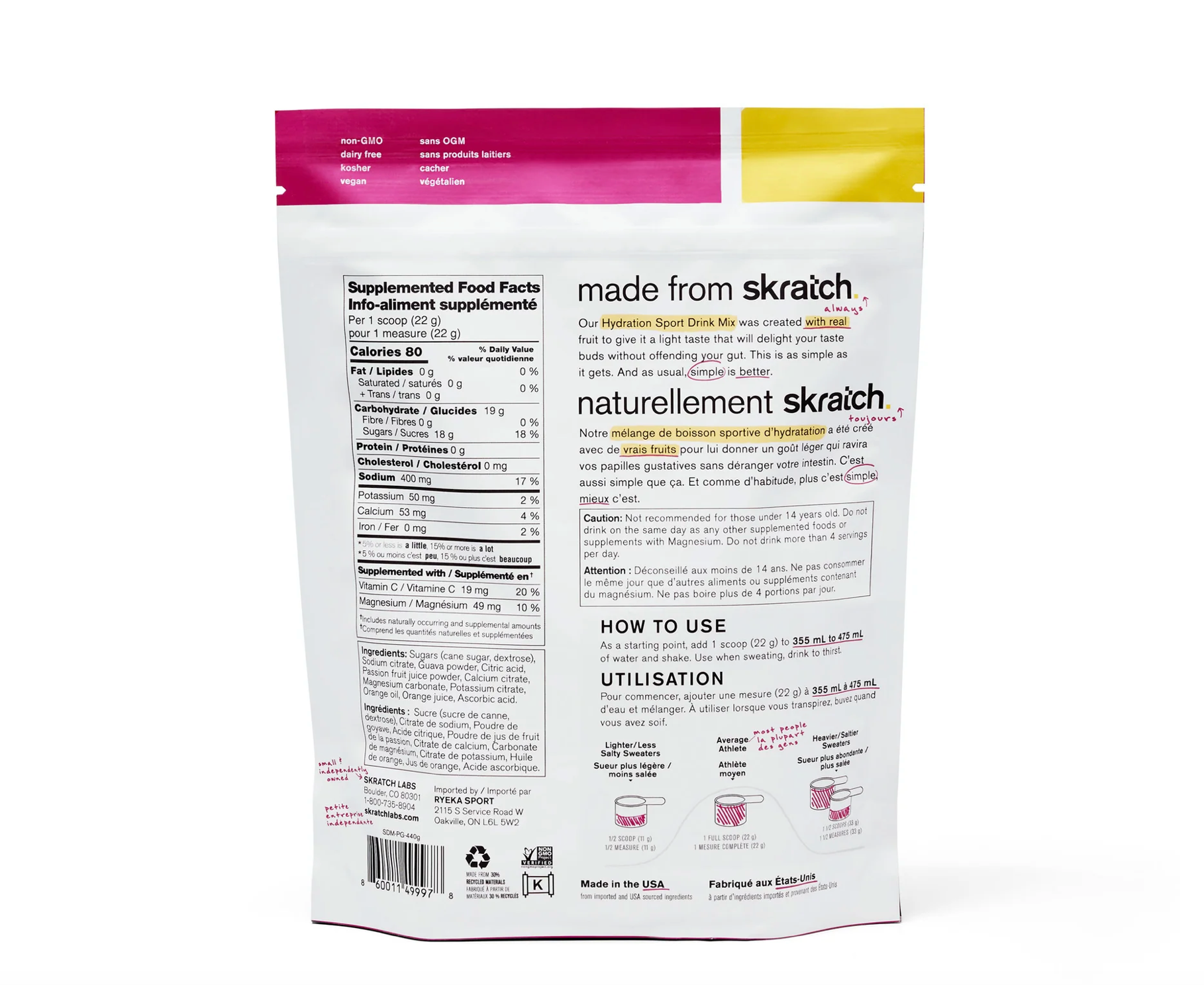 Hydration   Sport   Drink Mix   Passion   Fruit   + Orange   +   Guava   -   20 Servings