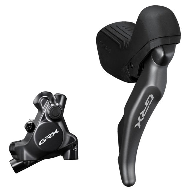 Shimano, GRX Shift Lever & Brake 2 x 12 speed ST-RX820/ BR-RX820, Road Hydraulic Disc Brake, Front, Flat mount