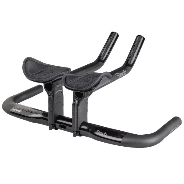 Deda Elementi Crononero EVO DCR time trial handlebar, alloy, 31.7mm x 42cm (o-o), Polish on Black