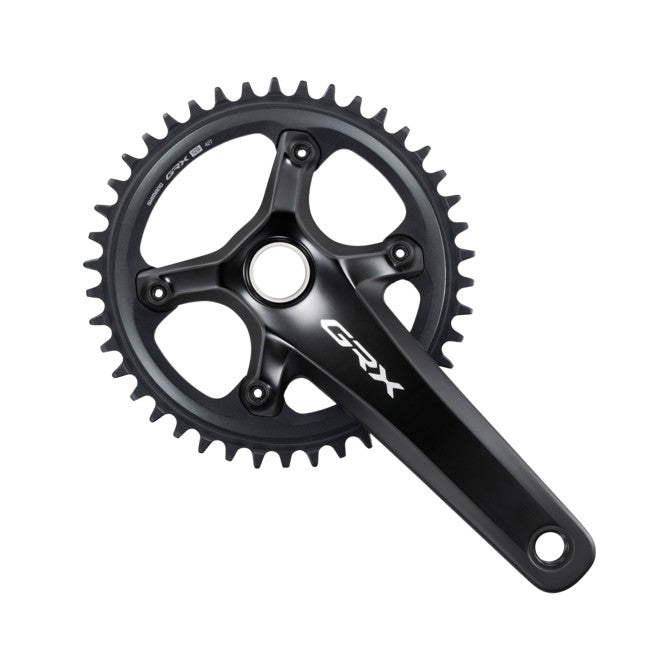 Shimano, GRX FC-RX820-1, Crankset, Speed: 12, Spindle: 24mm, BCD: 110, 42, Hollowtech II, 175mm, Black, Road Disc