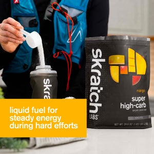 Skratch Labs Super High-Carb Sport Drink Mix, Mango, 840g, 8-Serving Resealable Pouch