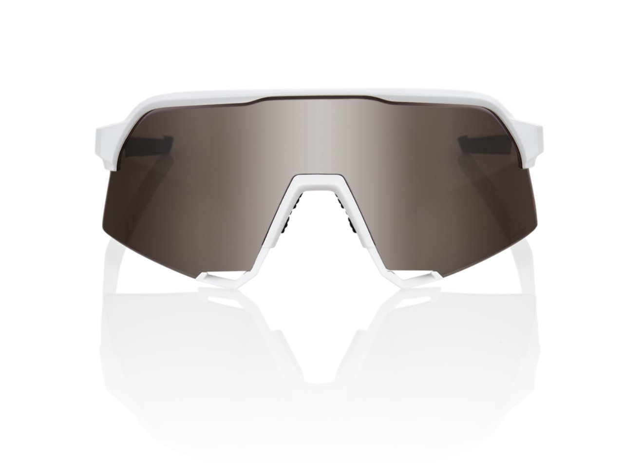 100% S3 - Matte White - HiPER Silver Mirror Lens - Mariposa Bicycles