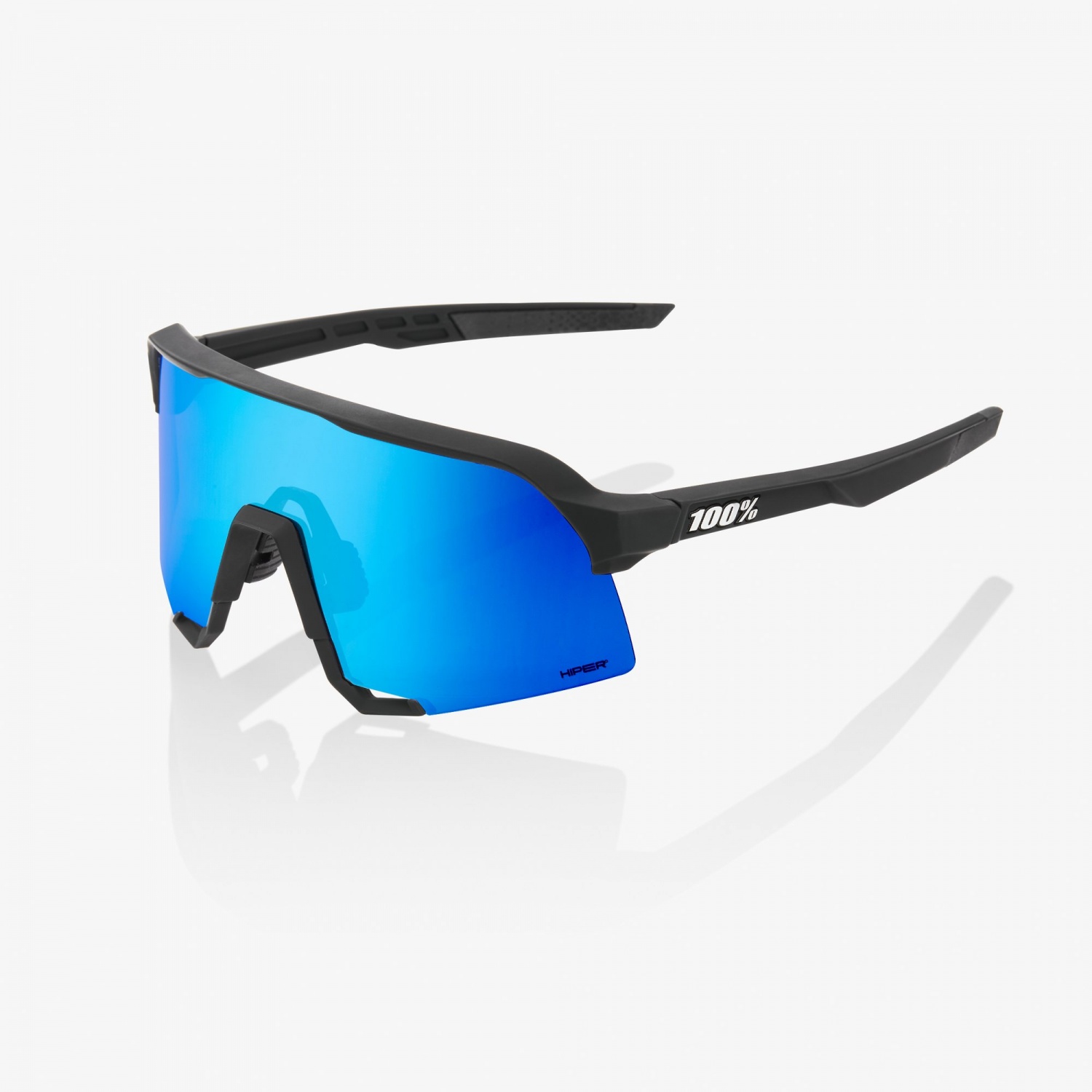 100% S3 - Matte Black - HiPER Blue Multilayer Mirror Lens