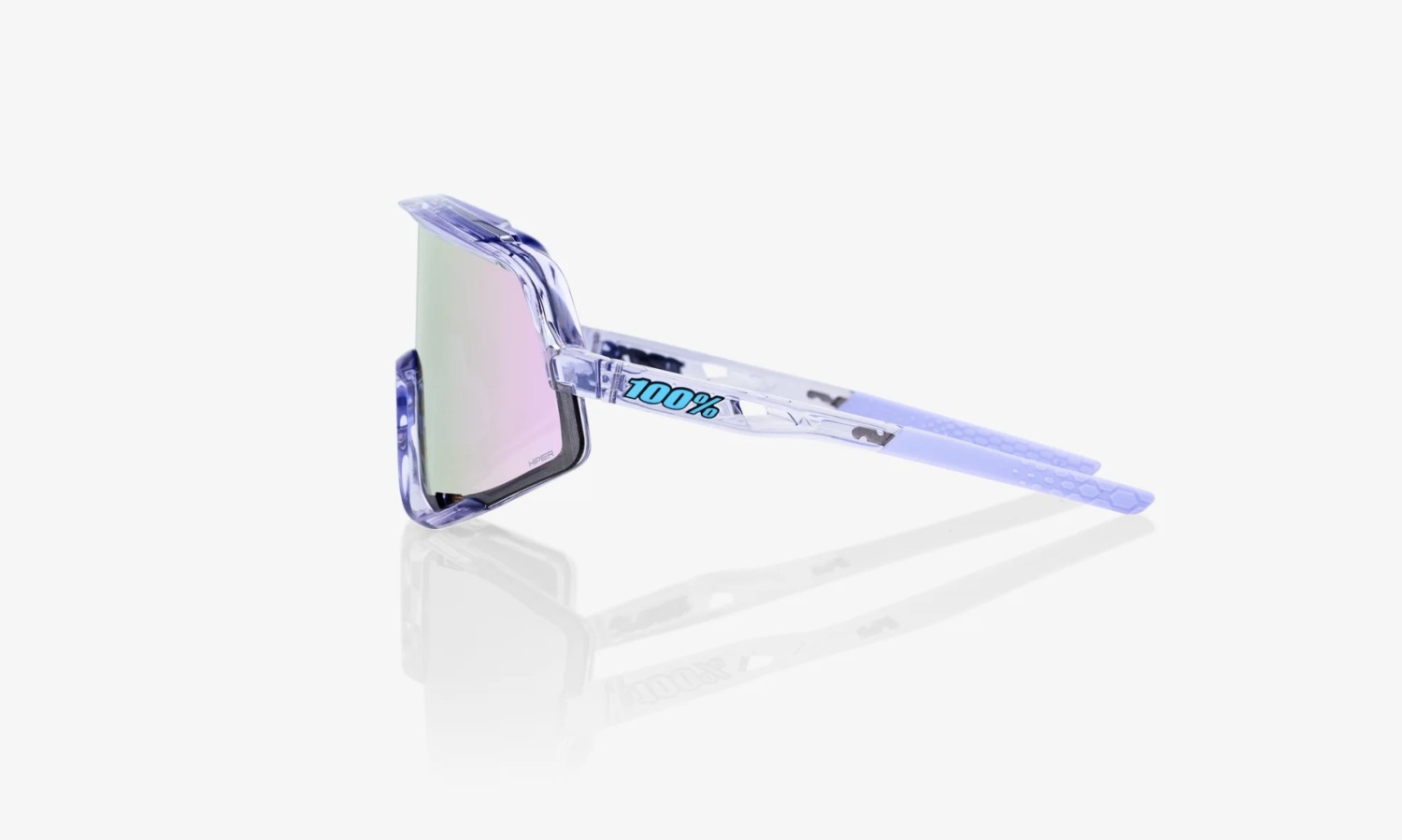 100% Glendale Sunglasses, Polished Translucent Lavender frame 