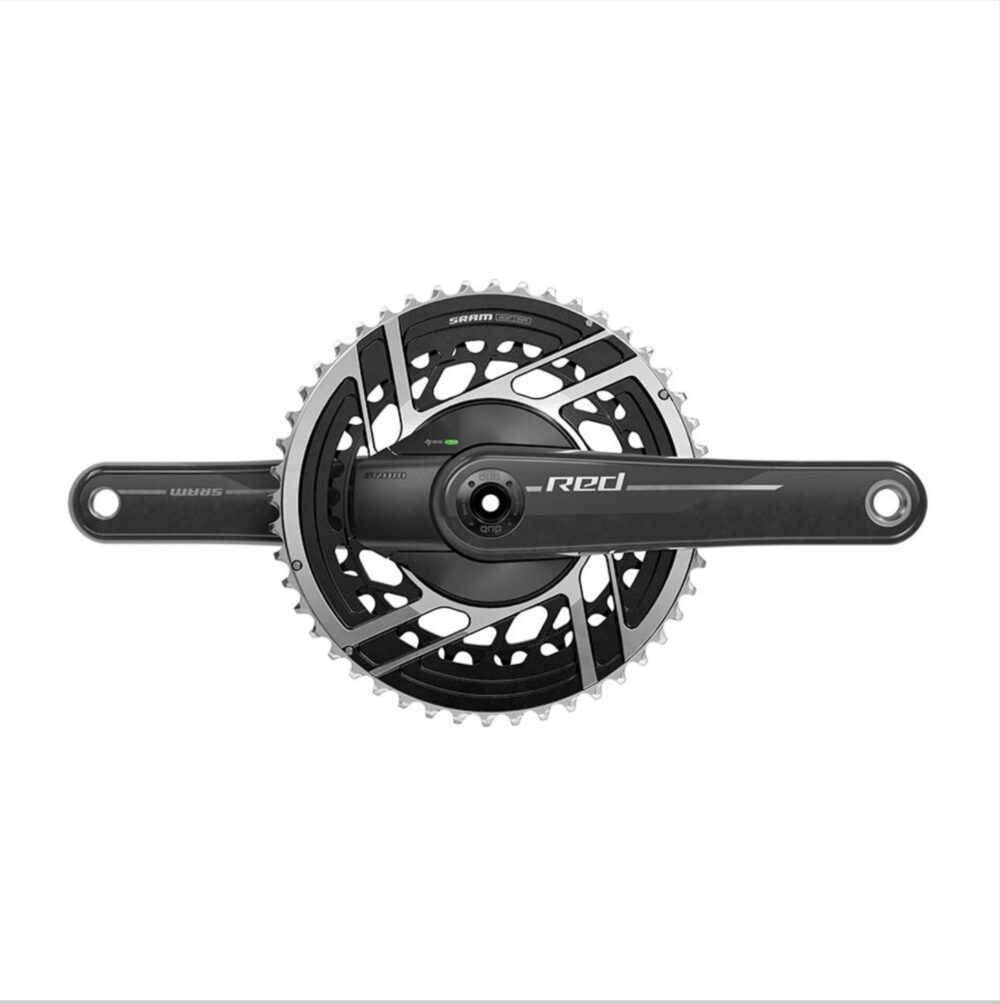 SRAM, Red AXS 2x Power Meter E1, Power Meter Crankset, Speed: 12, Spindle: 28.99mm, BCD: Direct Mount SRAM 8 Bolt, 50/37, DUB, 170mm, Black, Road